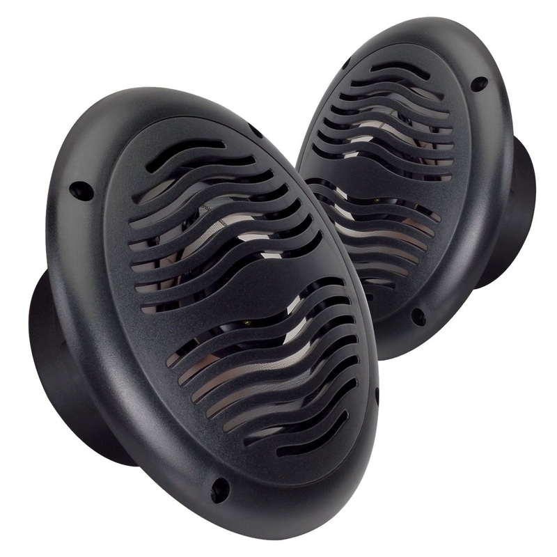 AquaVibe WR65B | Marine Water-Resistant 6 1/2 2-Way Speaker with Grill | Sold as Pair