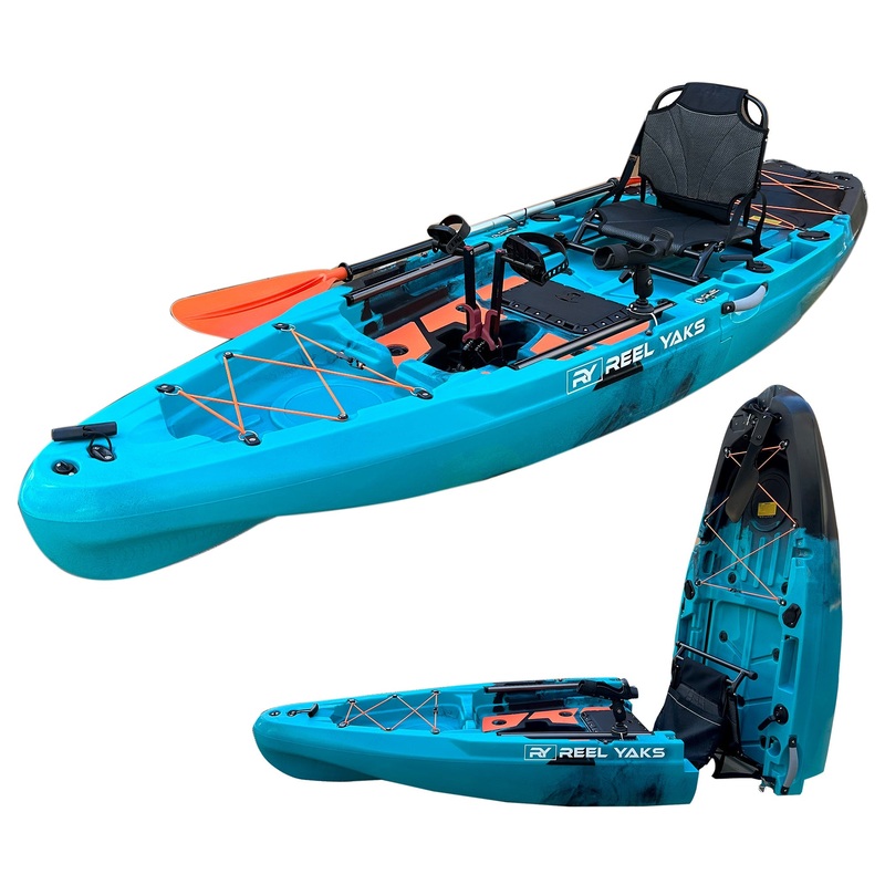 10.8ft Rapido Modular Fin Drive Pedal Fishing Kayak | 440lbs Capacity | 2 Piece