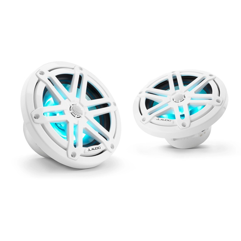 JL Audio M3 6.5in Coaxial Speakers White Sport Grille with RGB LED