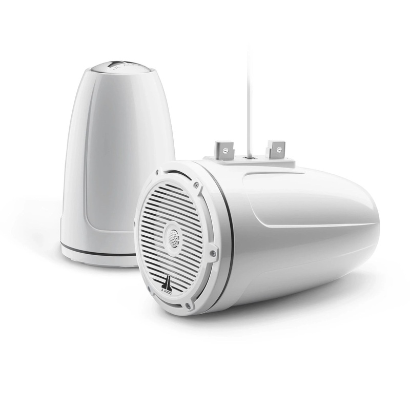JL Audio M3 7.7in Enclosed Tower Speakers White Classic Grille