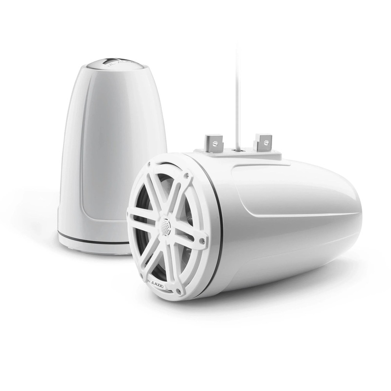 JL Audio M3 7.7in Enclosed Tower Speakers White Sport Grille