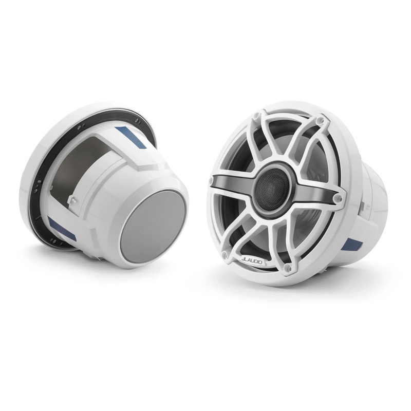 JL Audio M6 8.8in Coaxial Speakers White Sport Grille