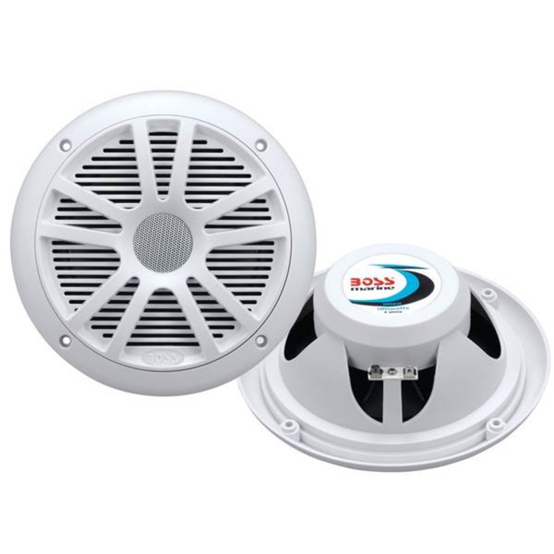 2) New Boss Audio MR6W 6.5 180W Dual Cone Marine/Boat Speakers Stereo- White TIN971679138