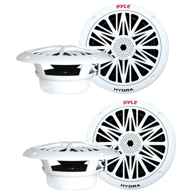 4) NEW PYLE PLMR82 8 600W 2-Way Waterproof Marine/Boat Speakers White 2 PAIRS