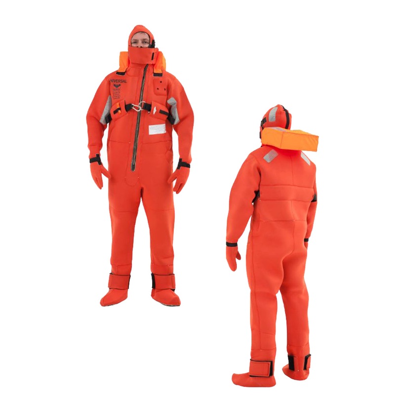 VIKING Immersion Rescue I Suit USCG/SOLAS w/Buoyancy Head Support – Neoprene Orange – Adult Jumbo