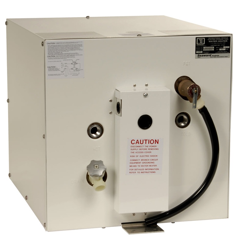 Whale Seaward 11 Gallon Hot Water Heater w/Rear Heat Exchanger – White Epoxy – 120V – 1500W