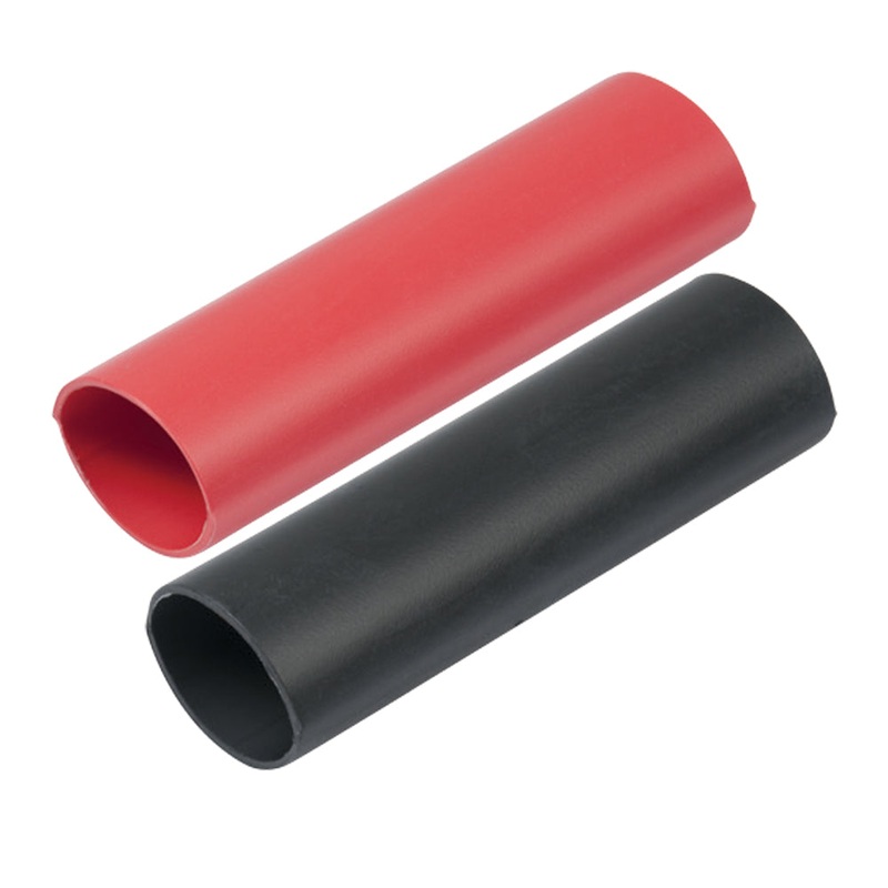 Ancor Heavy Wall Heat Shrink Tubing – 3/4 x 3 – 2-Pack – Black/Red