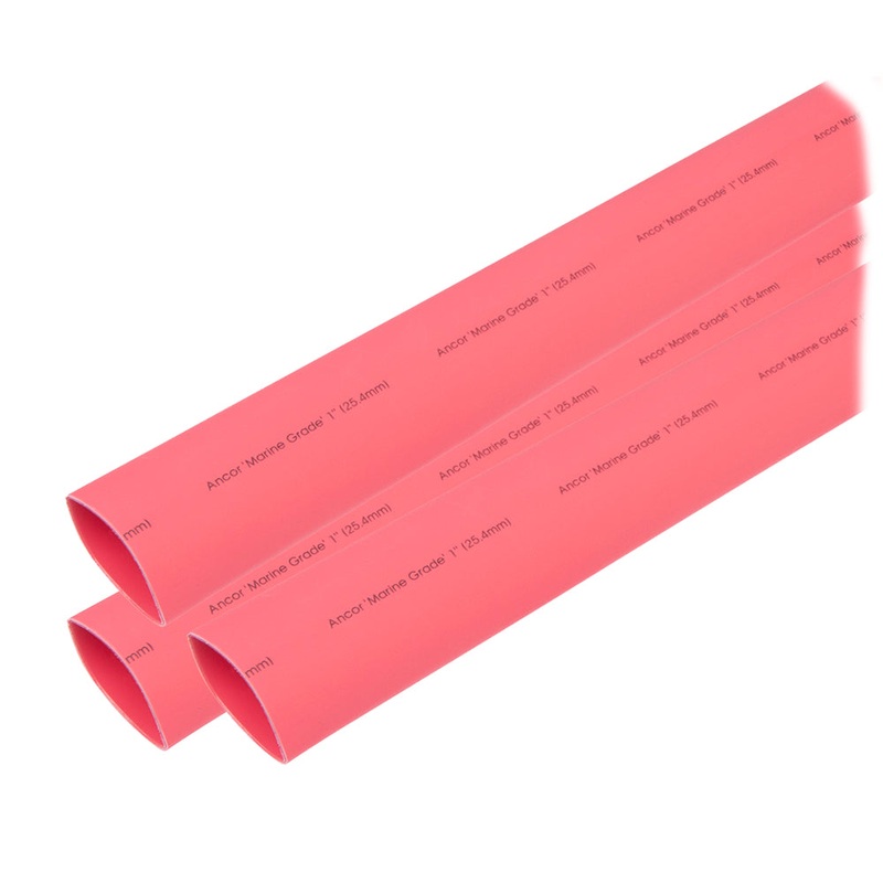 Ancor Heat Shrink Tubing 1 x 3 – Red – 3 Pieces