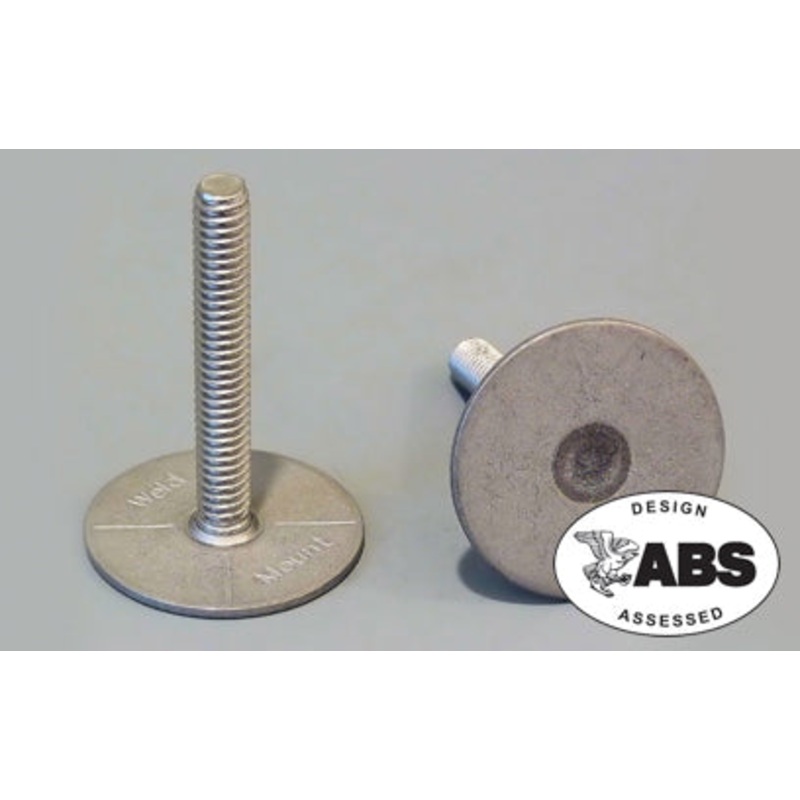 Weld Mount 1.50 Tall 1/4 x 20 ST125-1420-24SS SS Stud 1.25 Base 10 Pack