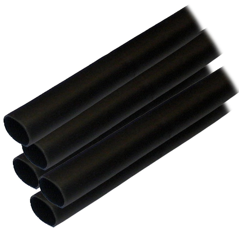 Ancor Adhesive Lined Heat Shrink Tubing (ALT) – 1/2 x 12 – 5-Pack – Black
