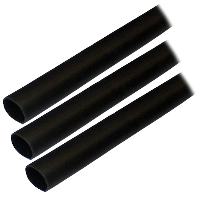 Ancor Adhesive Lined Heat Shrink Tubing (ALT) – 1/2 x 3 – 3-Pack – Black
