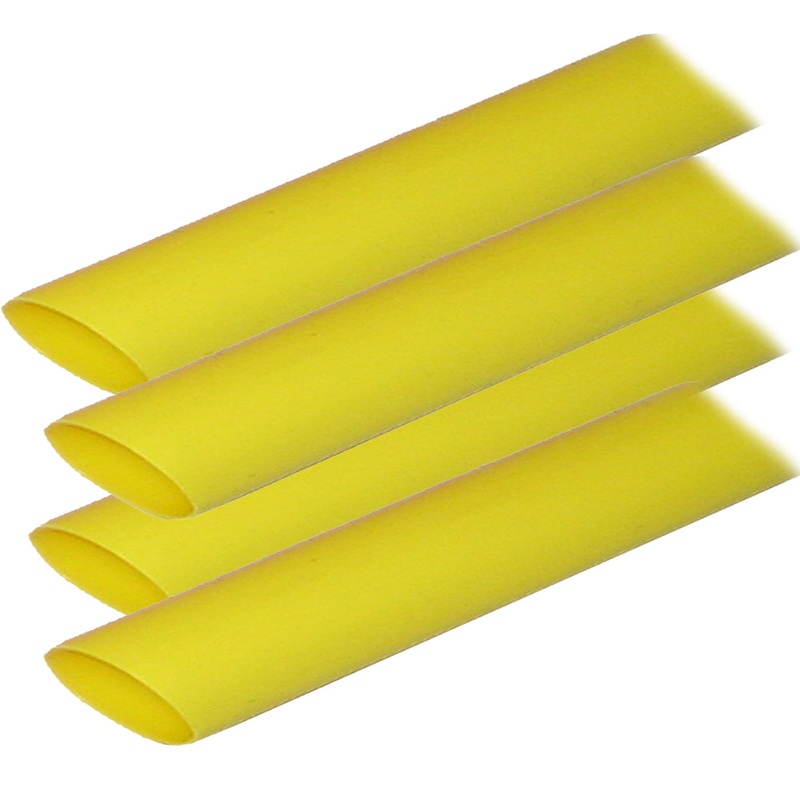 Ancor Adhesive Lined Heat Shrink Tubing (ALT) – 3/4 x 12 – 4-Pack – Yellow