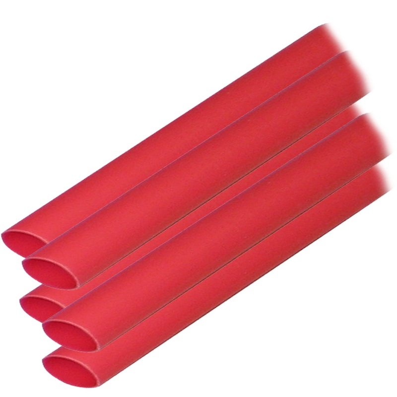Ancor Adhesive Lined Heat Shrink Tubing (ALT) – 3/8 x 12 – 5-Pack – Red