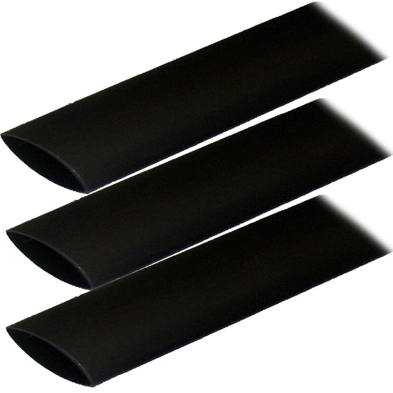 Ancor Adhesive Lined Heat Shrink Tubing (ALT) – 1 x 6 – 3-Pack – Black