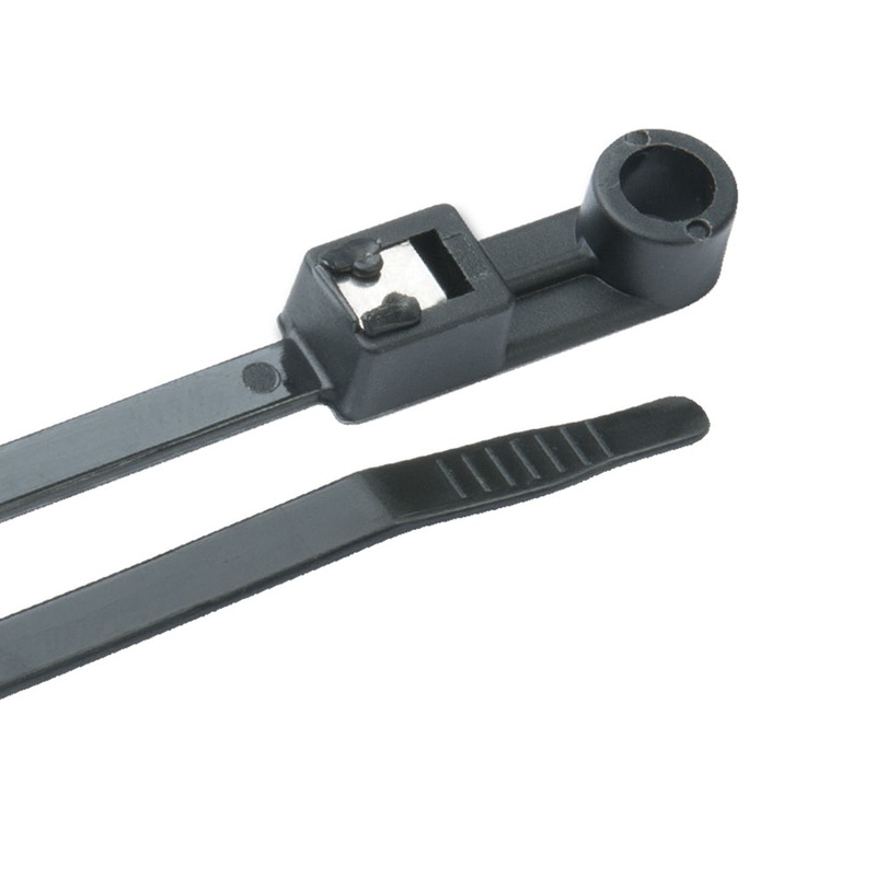 Ancor Mounting Self-Cutting Cable Ties – 11 – UV Black – 50-Pack
