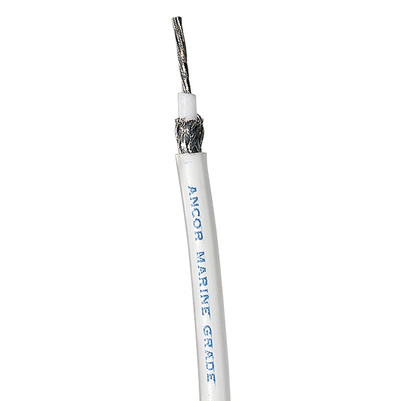Ancor White RG 8X Tinned Coaxial Cable – 1,000′