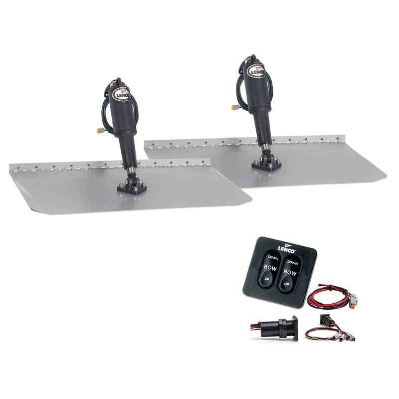 Lenco 12 x 30 Standard Trim Tab Kit w/Standard Tactile Switch Kit 12V