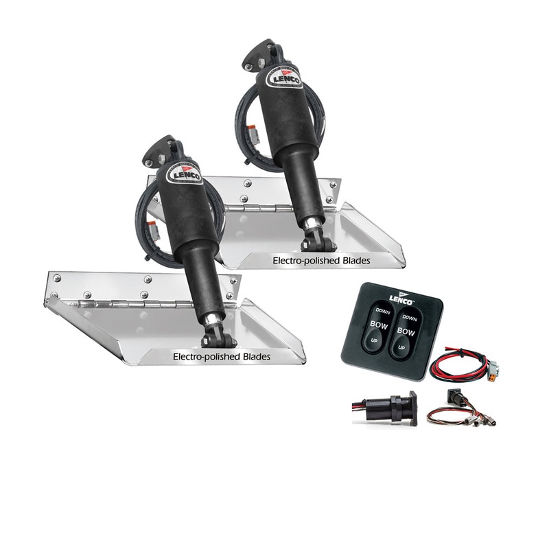 Lenco 9 x 12 Standard Performance Trim Tab Kit w/Standard Tactile Switch Kit 12V