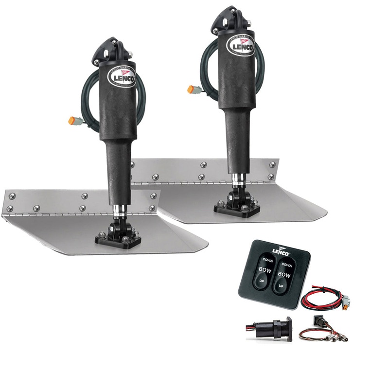 Lenco 9 x 18 Standard Trim Tab Kit w/Standard Tactile  Switch Kit 12V