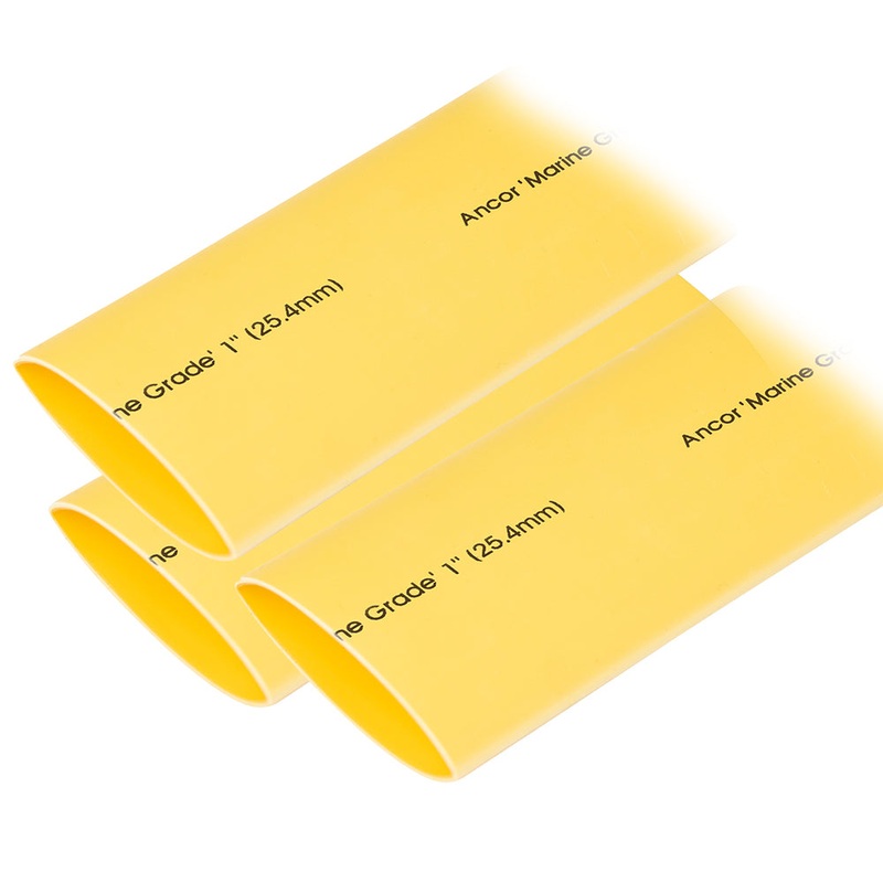 Ancor Heat Shrink Tubing 1 x 3 – Yellow – 3 Pieces