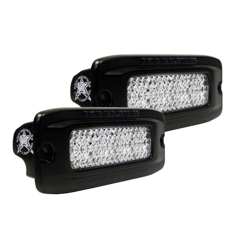 RIGID Industries SR-Q PRO Back Light Kit – Flush Mount Diffused – Pair – Black
