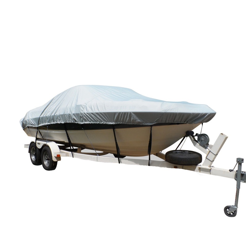Carver Flex-Fit* PRO Polyester Size 9 Boat Cover f/Pontoon Boats – Grey