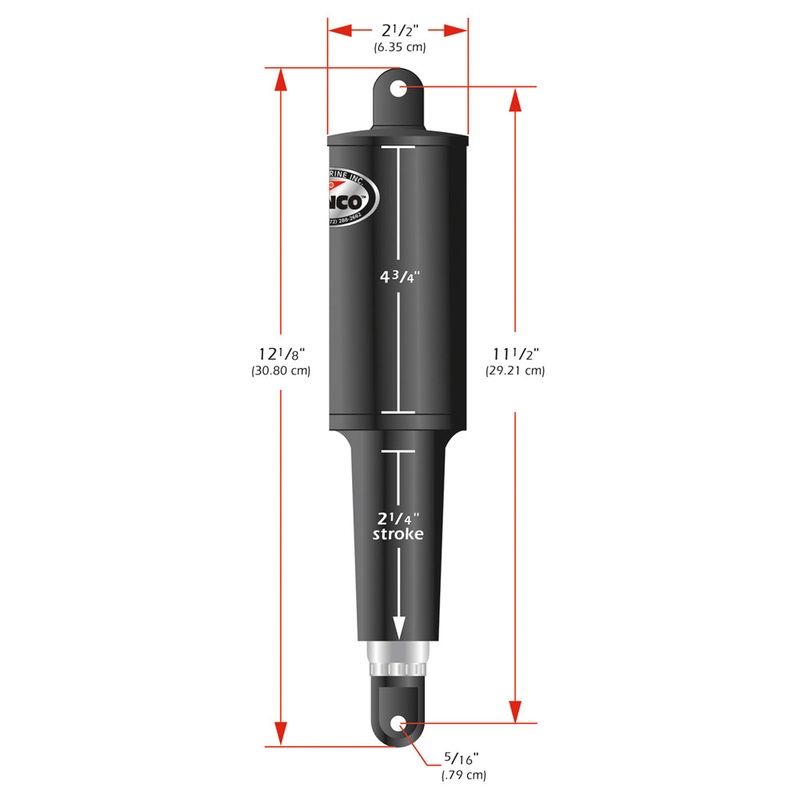 Lenco 101 Standard Actuator – 24V – 2-1/4 Stroke [15061-001]