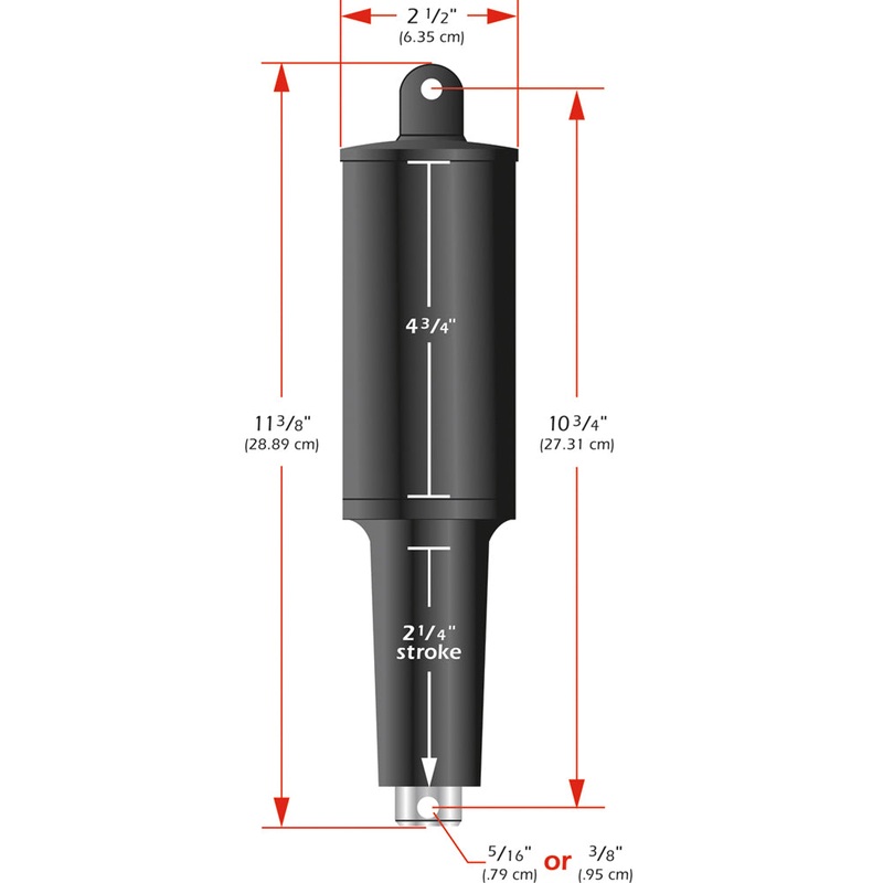 Lenco 101XD  Extreme Duty Actuator – 24v – 2 1/4 Stroke – 3/8 Hardware [15063-001]