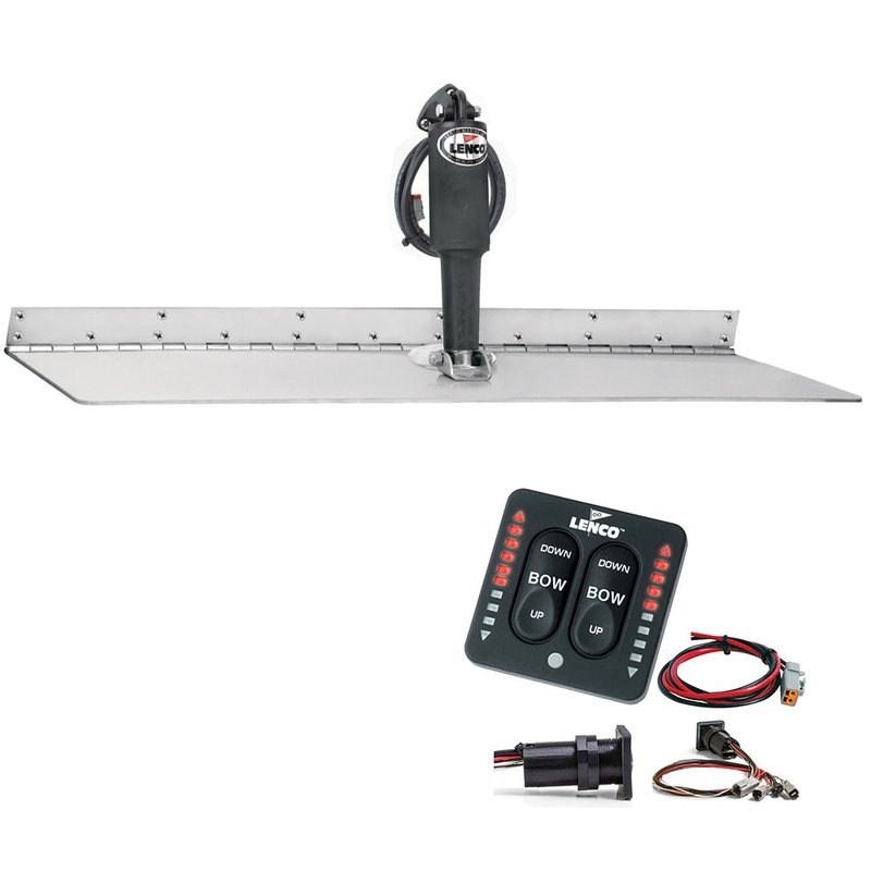 Lenco 12 x 24 Super Strong Trim Tab Kit w/LED Indicator Switch Kit 12V [TT12X24SSI]