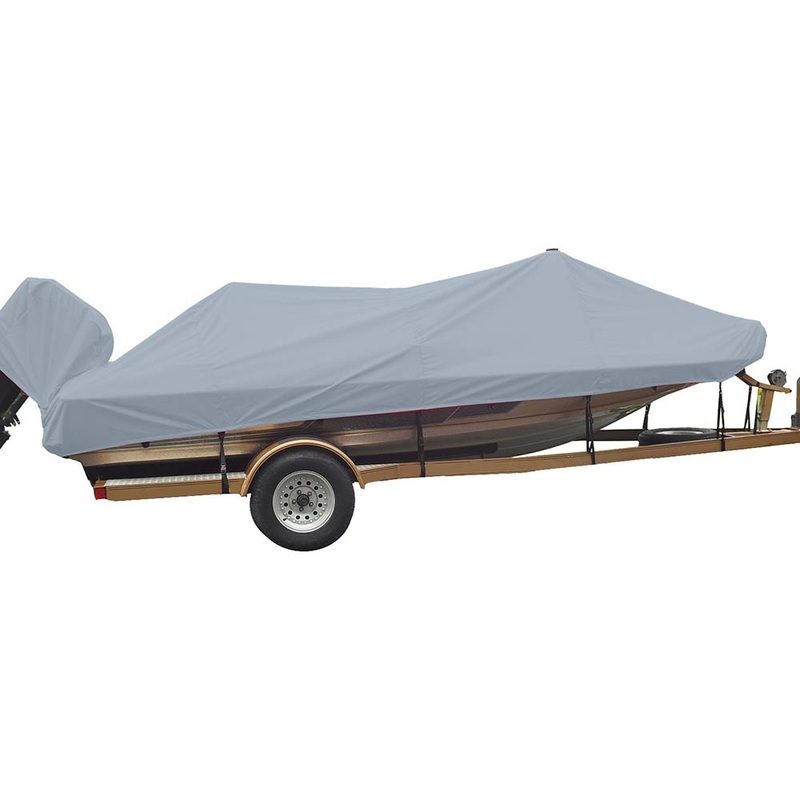 Carver Sun-DURA? Styled-to-Fit Boat Cover f/18.5′ Wide Style Bass Boats – Grey