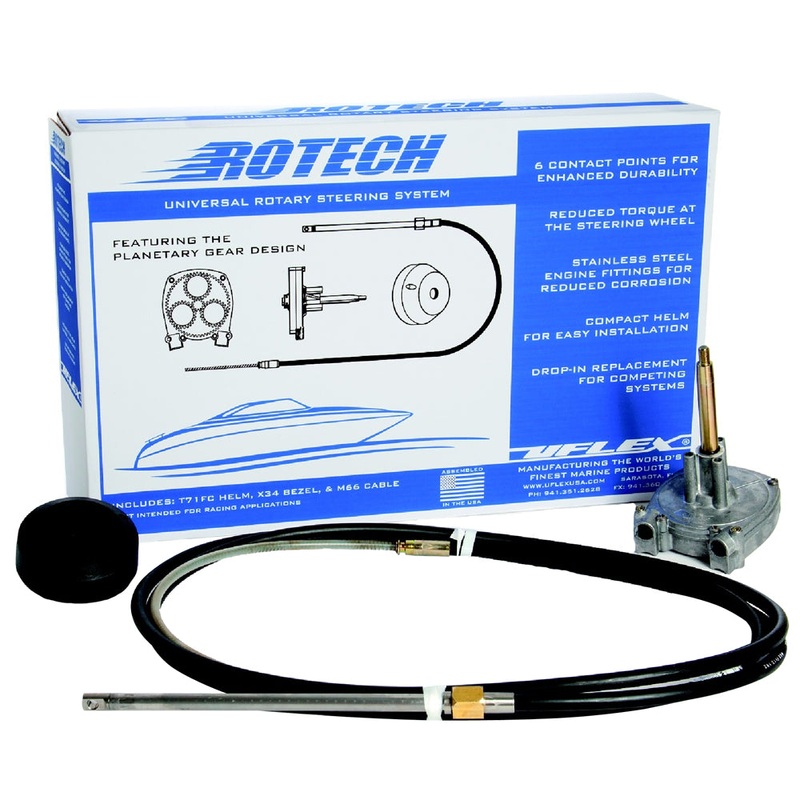 UFlex Rotech 9′ Rotary Steering Package – Cable, Bezel, Helm [ROTECH09FC]