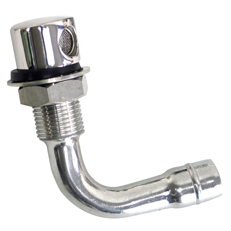 Whitecap Fuel Vent – Round Head, 90 Degree, 9/16 Hose [S-7033C]