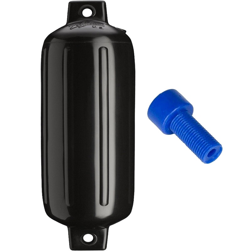 Polyform G-5 Twin Eye Fender 8.8 x 26.8 – Black w/Adapter [G-5-BLACK]