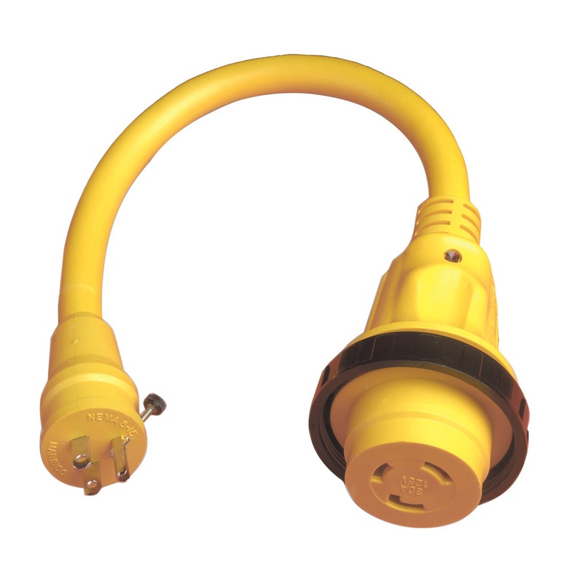 Marinco Pigtail Adapter Plus – 30A Female To 15A Male [104SPP]
