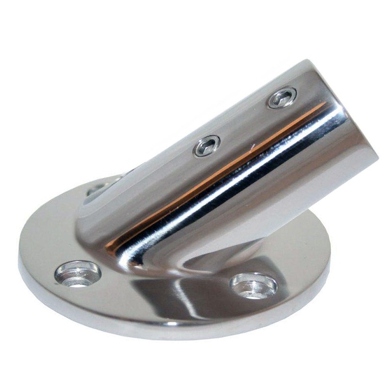 Whitecap 1 O.D. 30 Degree Round Base SS Rail Fitting [6177C]