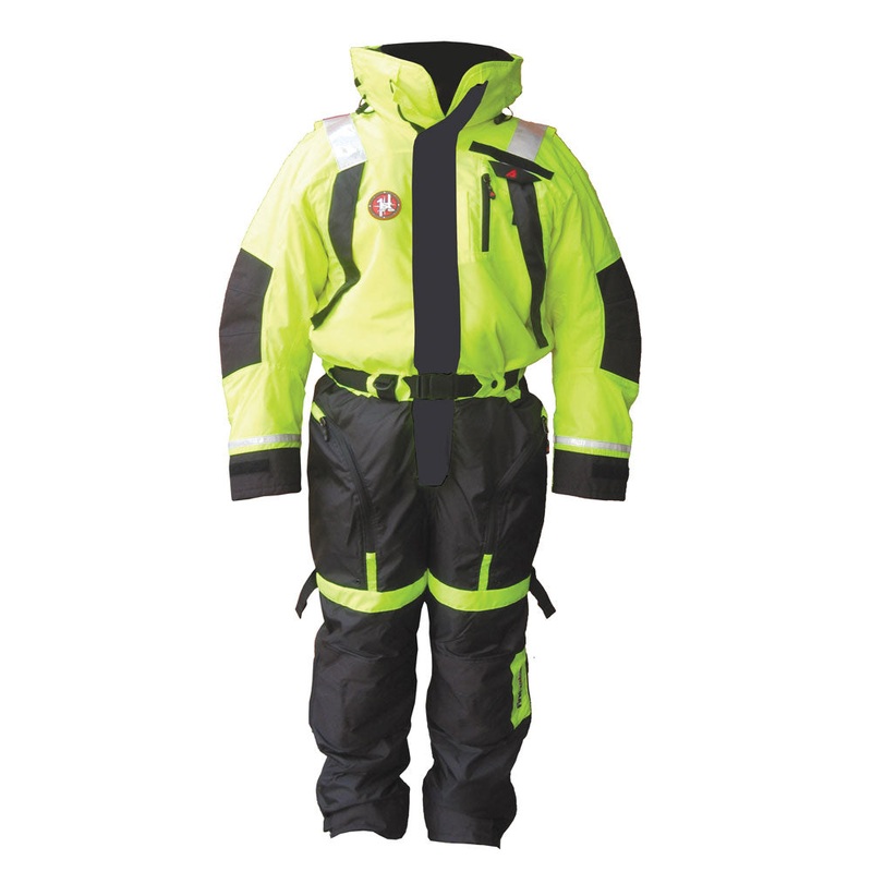 First Watch AS-1100 Flotation Suit – Hi-Vis Yellow – Small [AS-1100-HV-S]