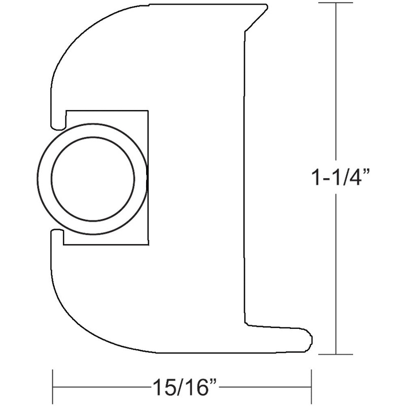 TACO Flex Vinyl Rub Rail Kit – White w/White Insert – 50′ [V11-3447WWK50-2]