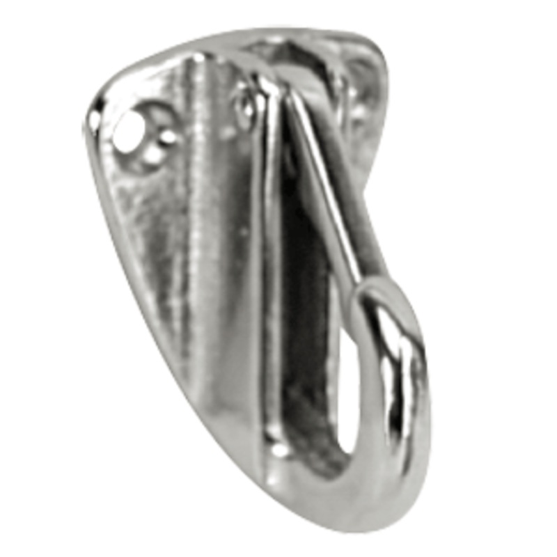 Whitecap Fender Hook – CP/Brass – 1-9/16 x 1-3/16 [S-977C]