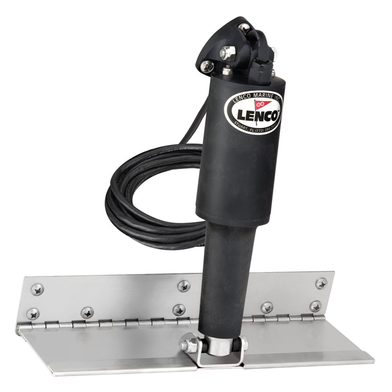 Lenco 4 x 12 Limited Space Trim Tab Kit w/o Switch Kit 12V – Standard Finish – Standard Actuator [15125-101]