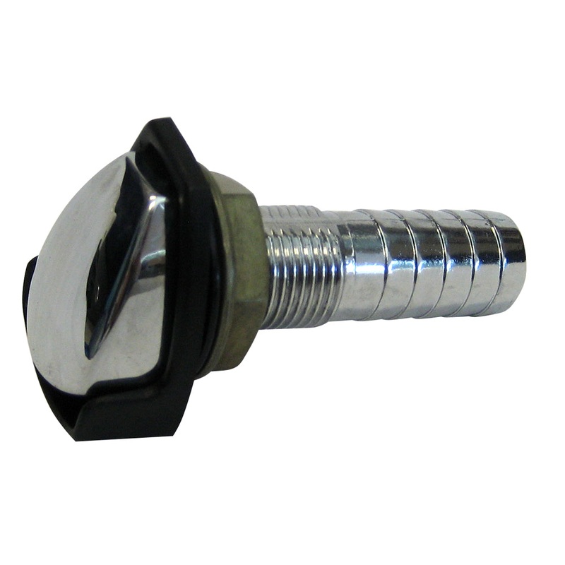 Perko Gas Tank Vent w/Splash Guard – Chrome Plated Zinc –  Hose [0506DP4CHR]