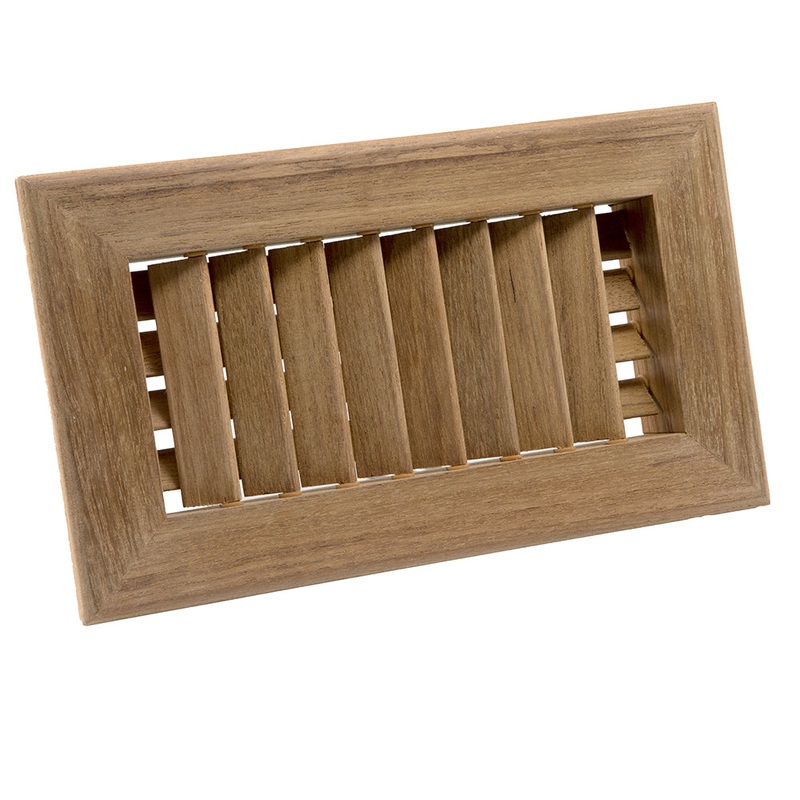Whitecap Teak Air Conditioning Vent – 9-3/4 x 5-3/4 x 1-1/2 [60629]
