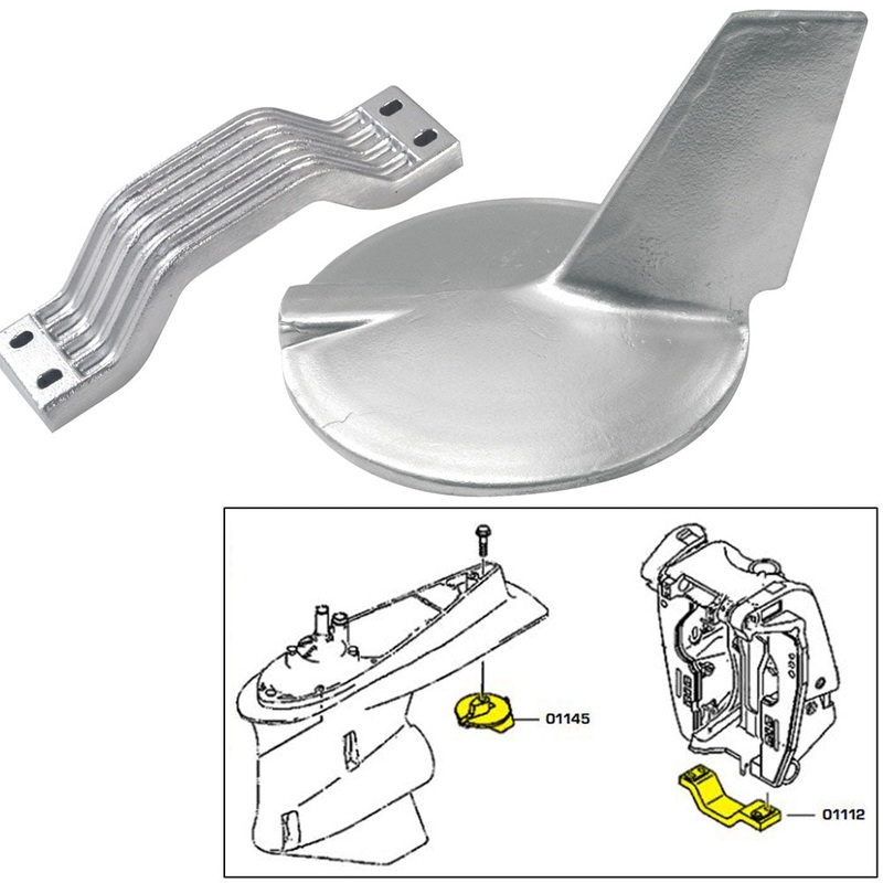 Tecnoseal Anode Kit w/Hardware – Yamaha 200-300HP Hi-Performance – Aluminum [21106AL]