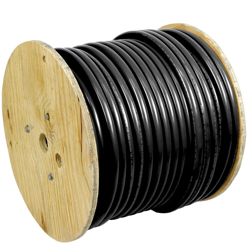 Pacer Black 1 AWG Battery Cable – 250′