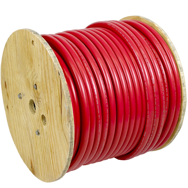 Pacer Red 1 AWG Battery Cable – 250′