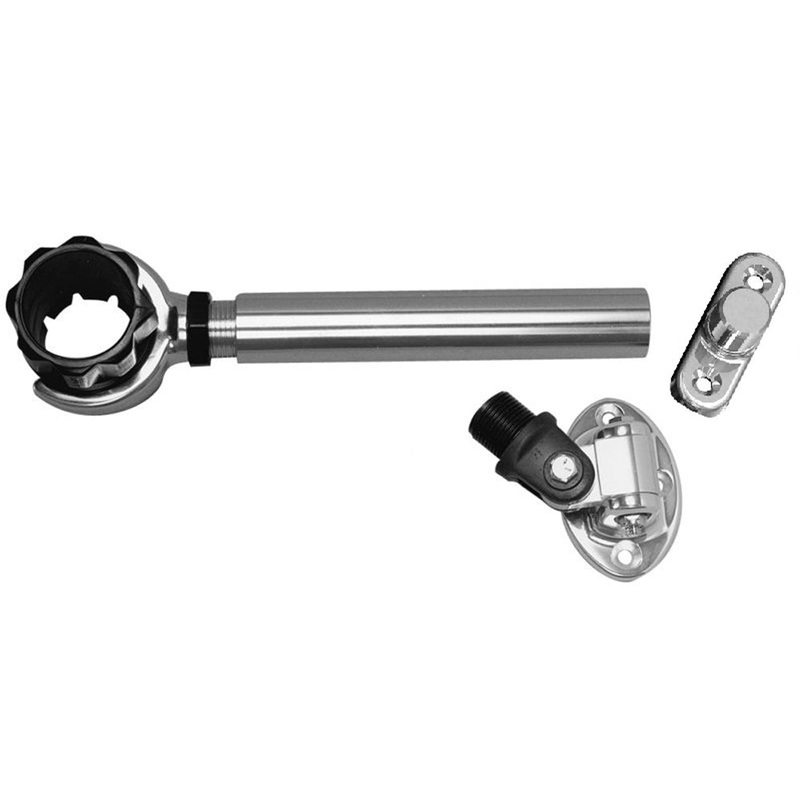 Rupp Threaded Antenna Support w/6 Pipe Mount, Oval 4-Way Base & 1.5 Collar [PAK-0005]