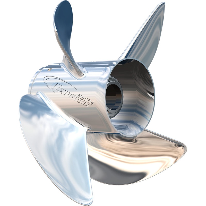 Turning Point Express Mach4 – Right Hand – Stainless Steel Propeller – EX1/EX2-1315-4 – 4-Blade – 13.5 x 15 Pitch [31431530]
