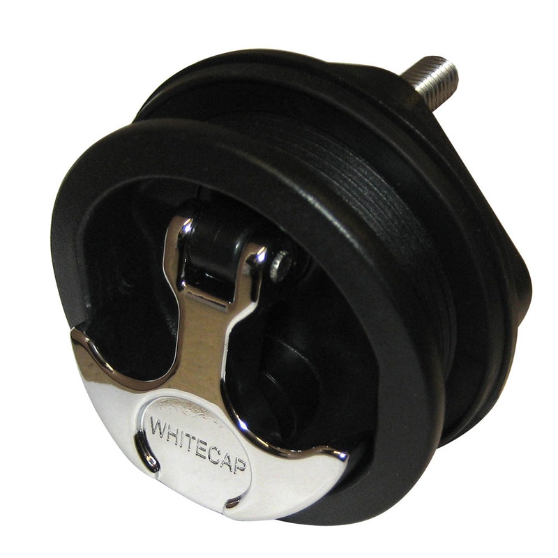 Whitecap T-Handle Latch – Chrome Plated Zamac/Black Nylon – No Lock – Freshwater Use Only [S-230BC]