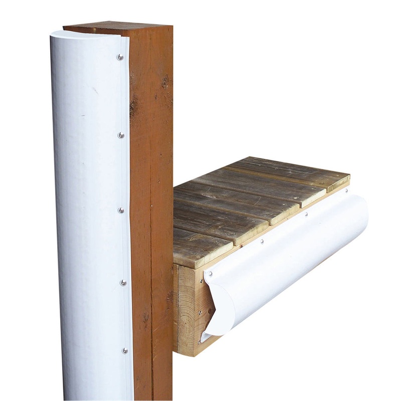 Dock Edge Piling Bumper – One End Capped – 6′ – White [1020-F]