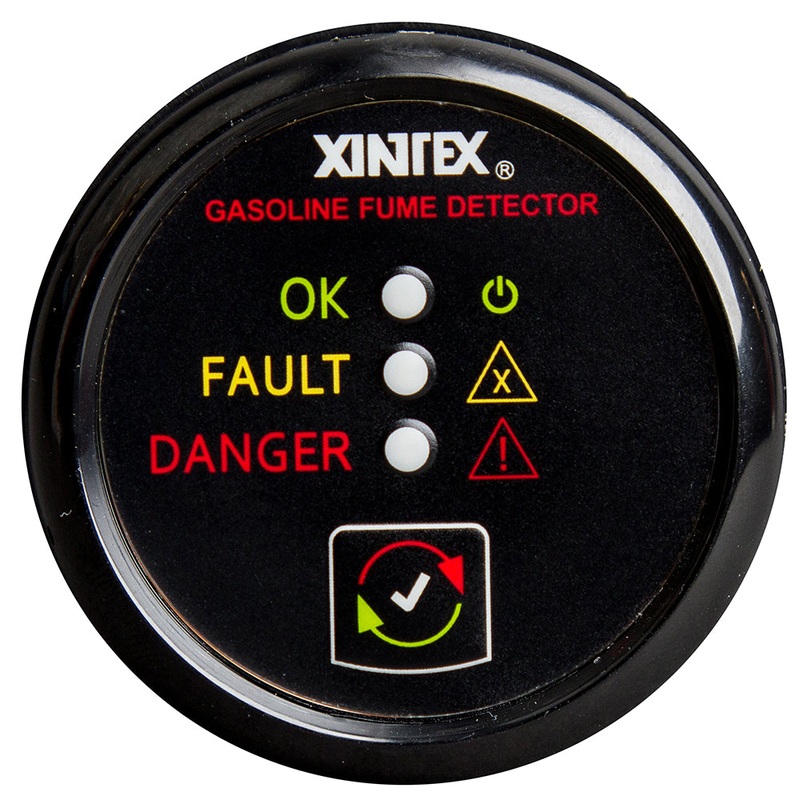 Fireboy-Xintex Gasoline Fume Detector – Black Bezel – 12/24V [G-1B-R]