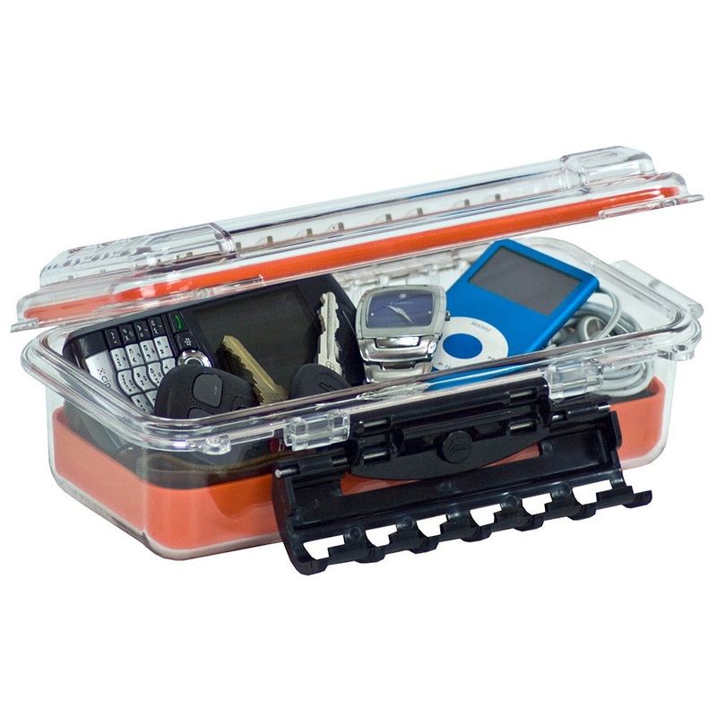 Plano Waterproof Polycarbonate Storage Box – 3500 Size – Orange/Clear [145000]